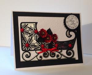 Snowflake Sleigh Card Template