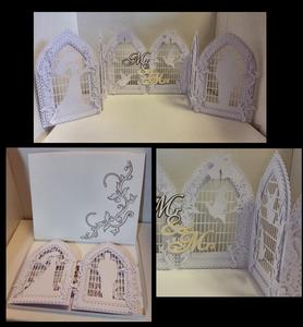 Wedding Doors Tri Fold Gatefold Card Template With Box multi formats