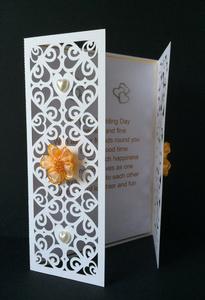 Hearts & Romance Gatefold Card Fits 7x 5 Env - Invitation