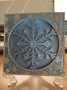 Frozen Snowflake Christmas Card And Border Frame extra formats added