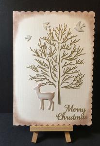 Christmas - Forest Tree And Deer Card