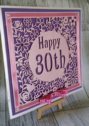 Lovely 30th Birthday square floral topper
