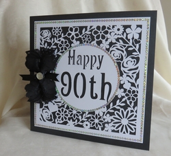 Lovely 90th Birthday square floral topper
