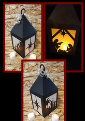 Christmas Nativity Model lantern  - machine or handcut 