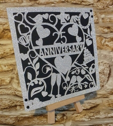 25th Silver Wedding Anniversary Card 