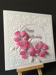 Floral themed card Topper Square