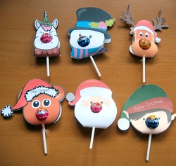 Chupa Chups Christmas Set  set of 6 individual pre-coloured printable jpegs 300 dpi  great craft fair seller