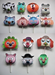 Chupa Chups Animal and Character lolly holders set of 14 handcut jpegs 300 dpi
