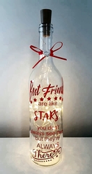 Best Friends Are Like Stars Wine bottle Vinyl Quote