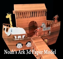 Noahs Ark 3d papercraft model for Baby Shower,New Born, Nursery, School