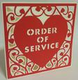 Heart Swirls Wedding Order Of Service Card now in multi format