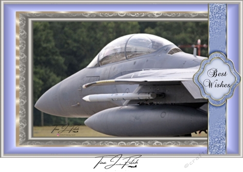 Close up F15 Card with layers