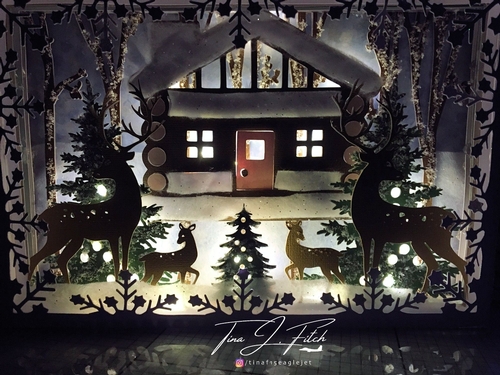 Christmas Forest Light-Up Luminaire  Box Card, All formats