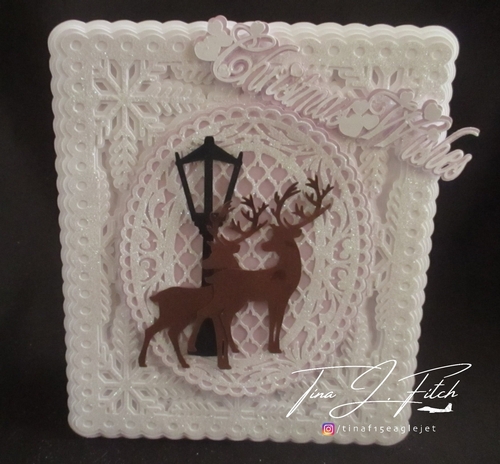 Reindeer Snowflake card TF0129, ALL FORMATS