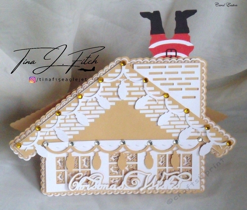 Christmas Santa House Card, All formats
