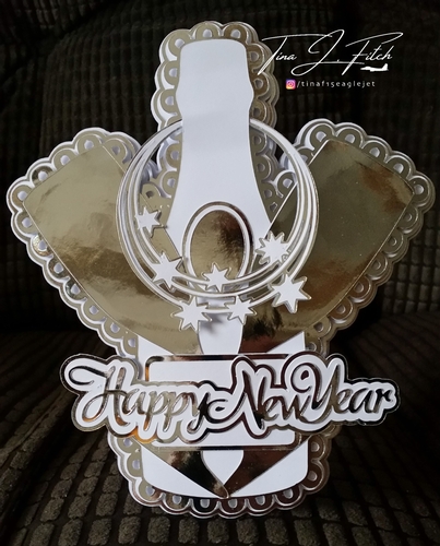 New Year Glass Card, All file formats