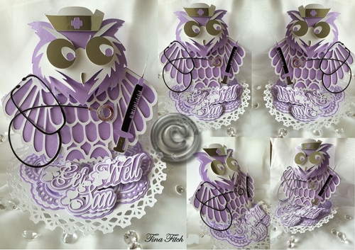 Nurse Owl Easel Card, All formats
