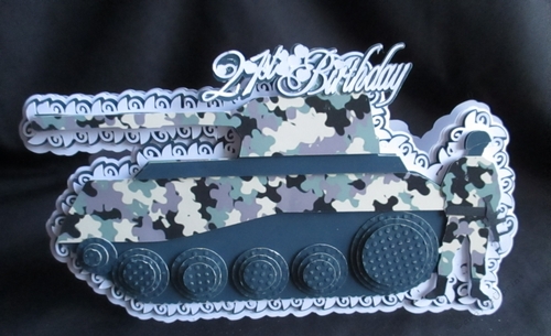 Military Tank & Soldier Card, All formats