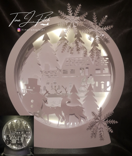 Christmas Globe Luminaire Card TF0280, All formats