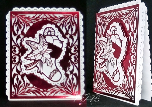 Christmas Fancy Stocking card TF0321. All Formats