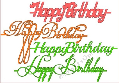Happy Birthday Cake Toppers TF0331, ALL Formats