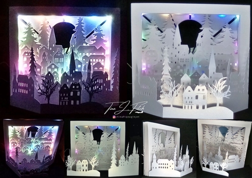 Christmas Village Luminaire Card TF0327
