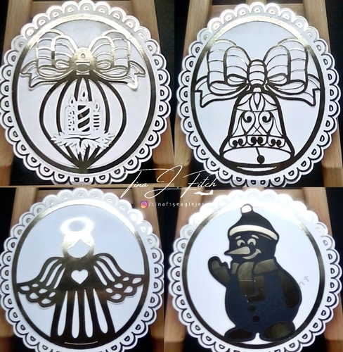 Set of 4 Christmas Toppers TF0325, All Formats