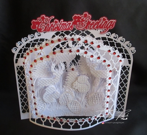 Christmas Bowed Front Card, All formats 