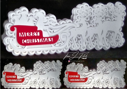 Santa Sleigh Card TF0334, All Formats
