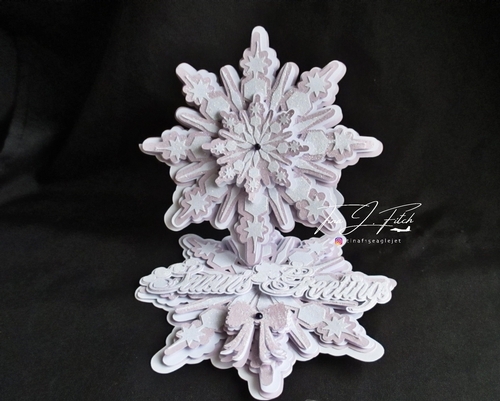Snowflake Layered Easel Card, All formats