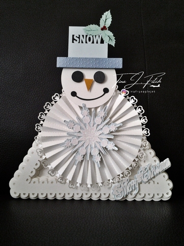 Rosette Snowman Triangle Card, All formats