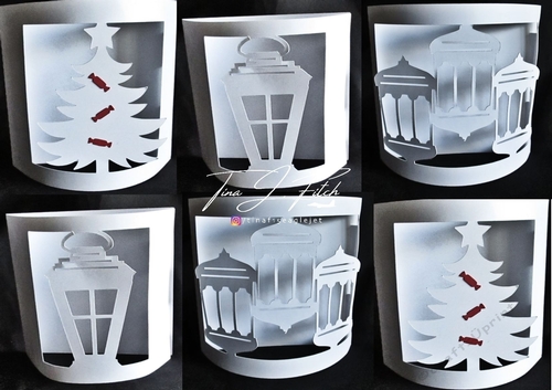 Set of 4 Bendy Christmas Cards TF0344, All formats