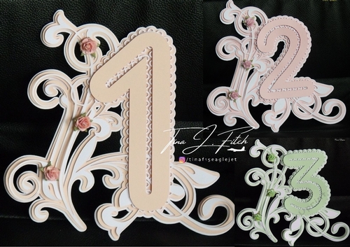 Flourished Number Set 1 to 10, All formats 