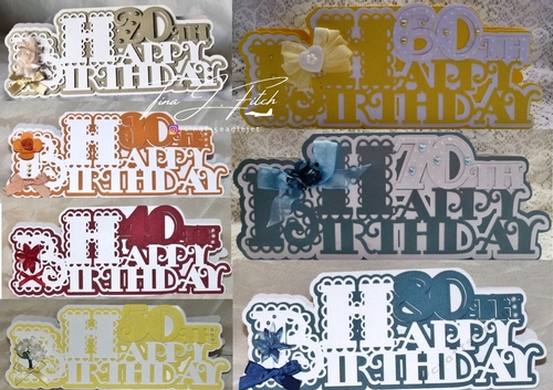 Scalloped Layered Age Set 20th to 90th, All formats