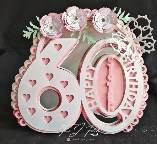 60th Birthday Sister Card TF0345, All formats