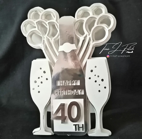 Happy Birthday Bottle Card TF0355, All Formats