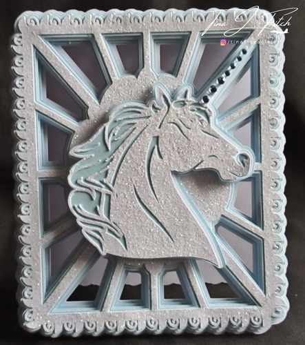 Unicorn Burst Card.   All file formats  