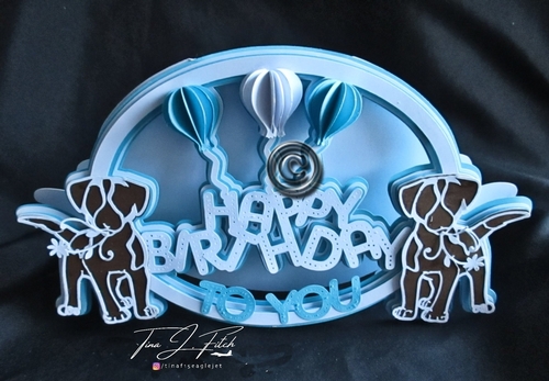 Birthday Dog Card . All formats