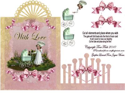 Lady & Pram Garden Gate