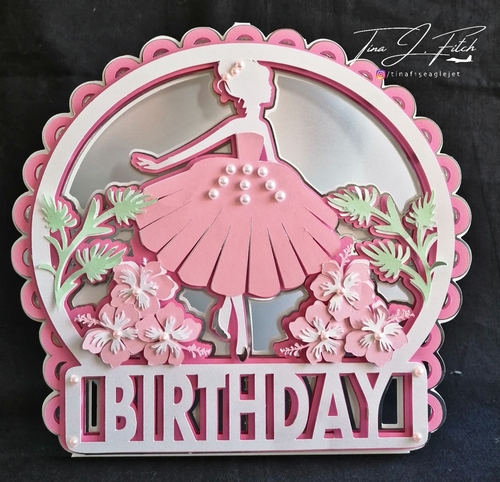 Birthday Girl Card TF0360 Cutting Files, All Formats