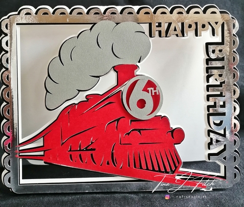Birthday Train card TF0370, All formats