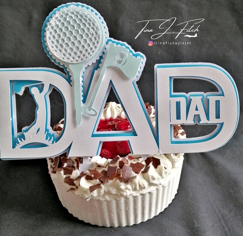 Fathers Day Golf Cake Topper TF0375, All Formats