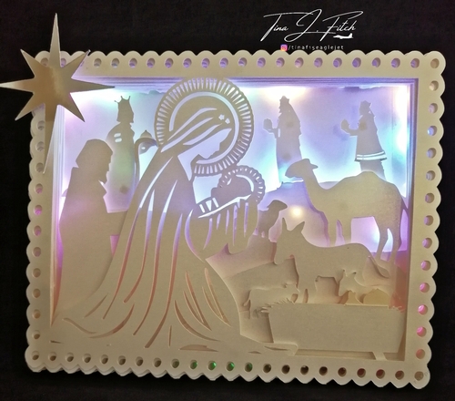 Mary & Baby Light up Card TF0388, All formats