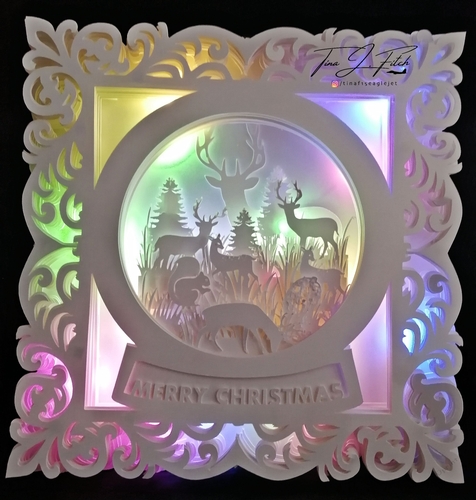 Deer Snow globe Luminaire TF0413, All Formats
