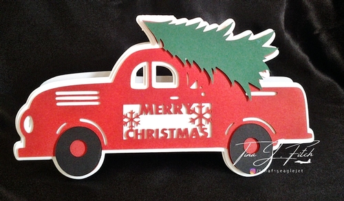 Christmas Tree Truck card TF0415 , All Formats