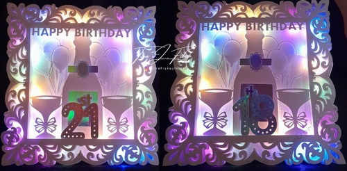 18th & 21st Luminaire Birthday card TF0422, All Formats