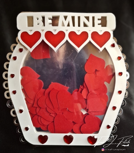 Be Mine Jar of Hearts Shaker Card TF0443, All Formats