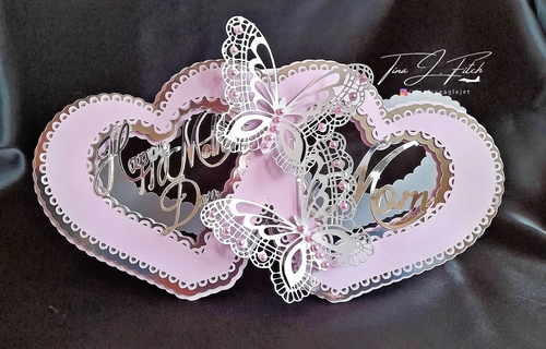 MOM  Double Heart Card TF0445, All Formats