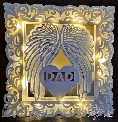 Dad, Mum, Mam, & Mom Memorial Card Luminaire TF0448, All formats