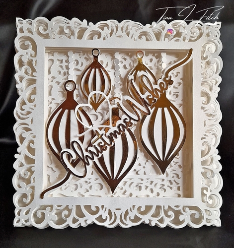 Diagonal Christmas Sentiment Card TF0458, All Formats